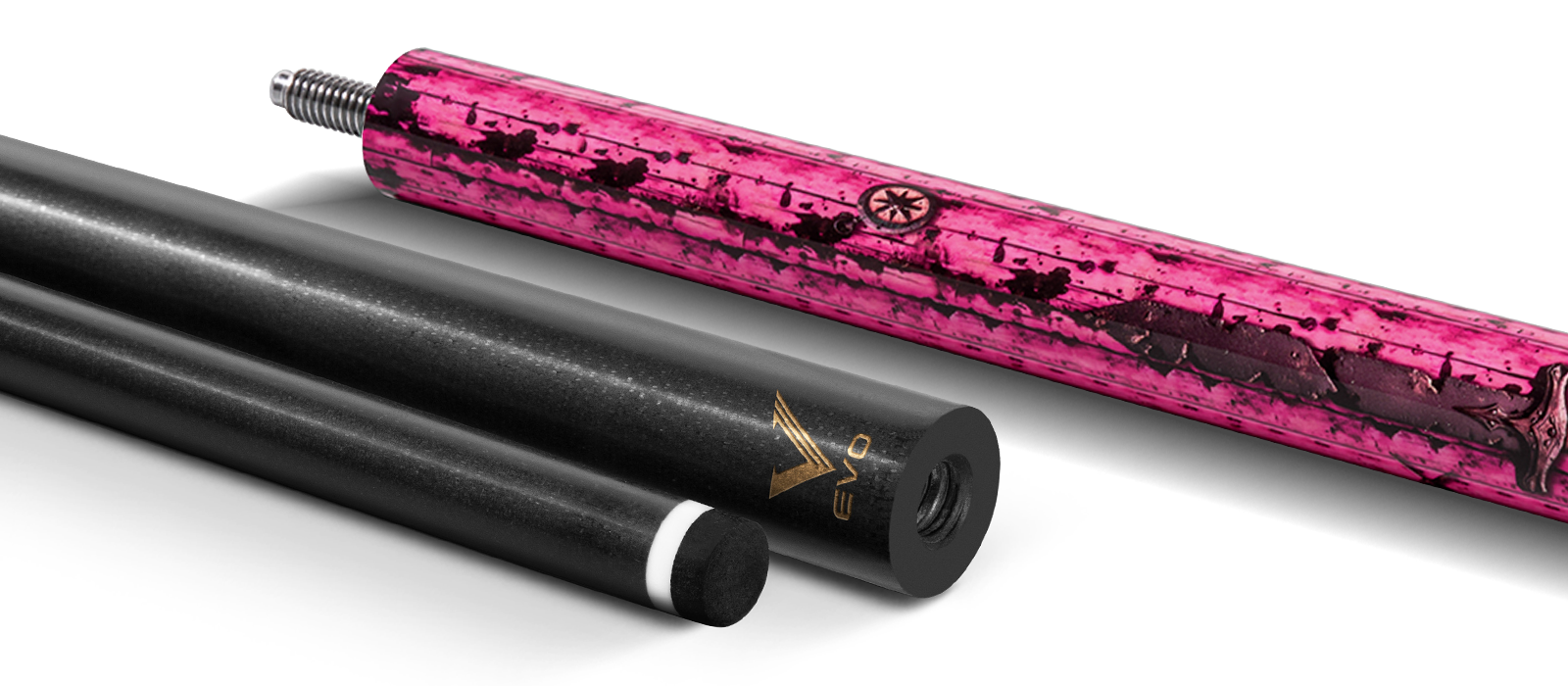 EVO PIRATES POOL CUE - ROSE RAID - Desktop Image